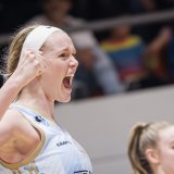 Un titre de plus pour Abigail Fogg et Elfic Fribourg KEYSTONE/VALENTIN FLAURAUD